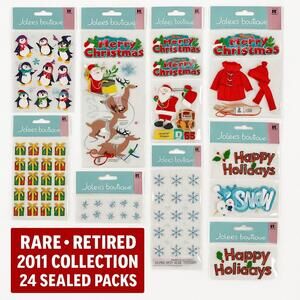 Jolee’s Boutique & Sticko Retired Christmas Scrapbook Sticker Lot Sealed